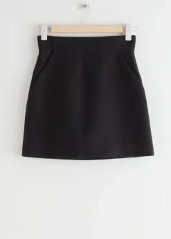 & Other Stories Skirts | A-Line Mini Skirt Black