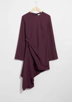 & Other Stories Dresses | Asymmetric Mini Dress Purple