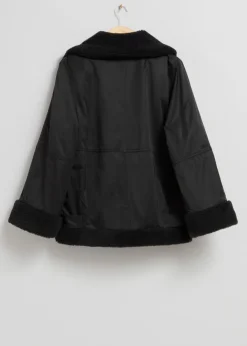 & Other Stories Outerwear | Aviator Jacket Black