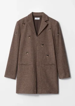 & Other Stories Dresses | Bee-Embroidered Blazer Mini Dress Brown Tweed