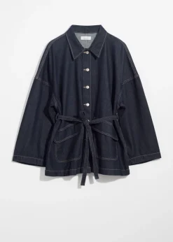& Other Stories Sets & Suits | Outerwear | Belted Oversized Denim Jacket Blue