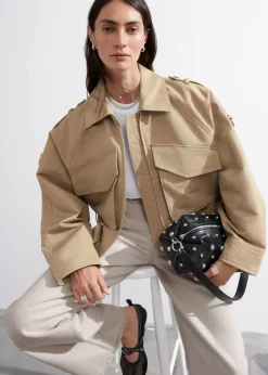 & Other Stories Outerwear | Belted Patch-Pocket Jacket