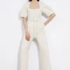 & Other Stories Jumpsuits | Belted Zip-Front Jumpsuit White