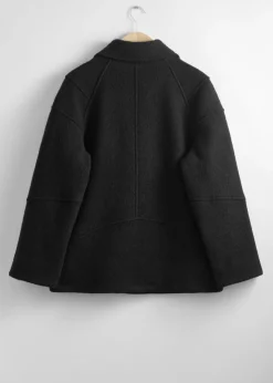 & Other Stories Outerwear | Biker Wool Jacket Black