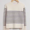 & Other Stories Sweaters & Knits | Boxy Nautical Striped Sweater Cream/Dark Blue Striped