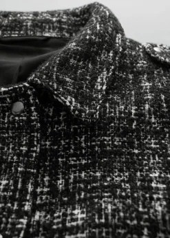 & Other Stories Outerwear | Boxy Tweed Jacket Black Tweed
