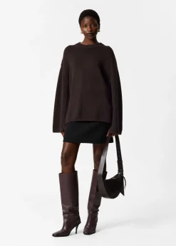 & Other Stories Sweaters & Knits | Button-Detailed Merino Sweater Dark Brown