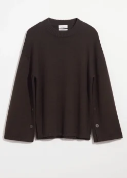 & Other Stories Sweaters & Knits | Button-Detailed Merino Sweater Dark Brown