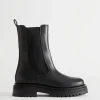 & Other Stories Boots | Chunky Chelsea Leather Boots Black