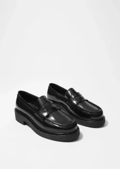 & Other Stories Loafers & Flats | Chunky Leather Loafers Black