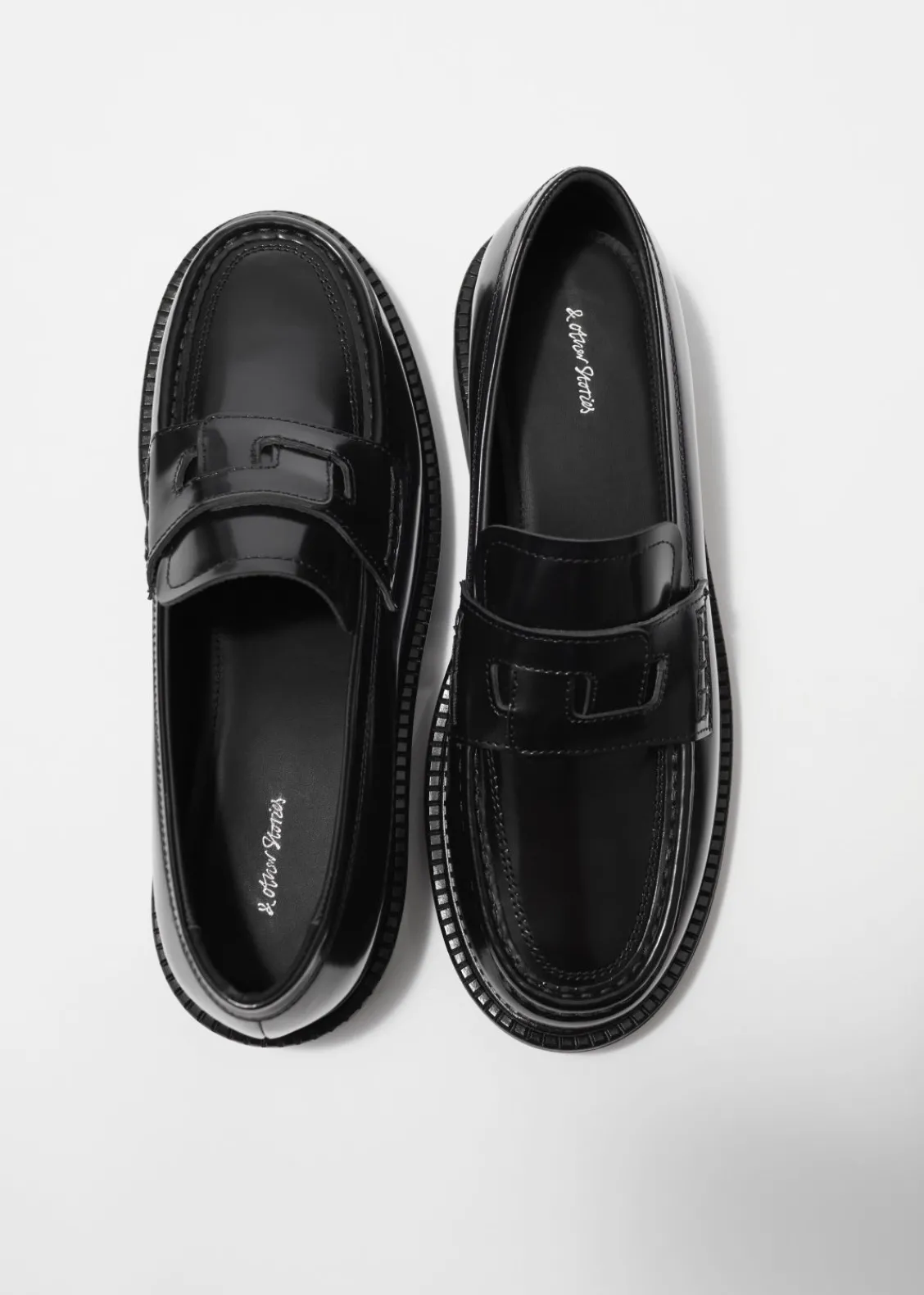 & Other Stories Loafers & Flats | Chunky Leather Loafers Black