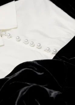 & Other Stories Dresses | Collared Velvet Mini Dress Black