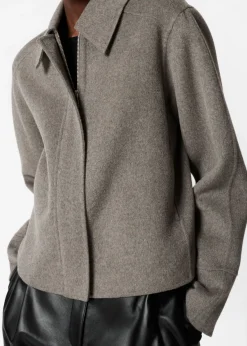 & Other Stories Outerwear | Collared Wool-Blend Jacket