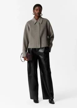 & Other Stories Outerwear | Collared Wool-Blend Jacket