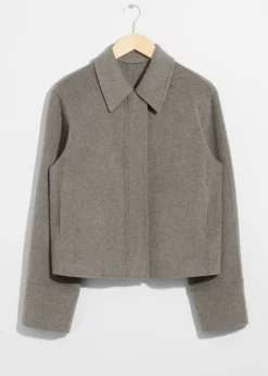 & Other Stories Outerwear | Collared Wool-Blend Jacket