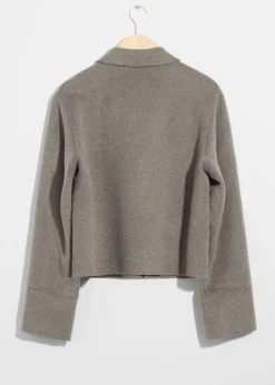 & Other Stories Outerwear | Collared Wool-Blend Jacket