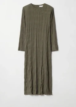 & Other Stories Dresses | Crinkled Midi Dress Khaki