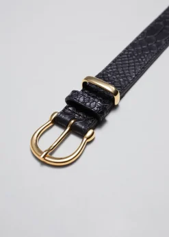 & Other Stories Belts | Croc Embossed Leather Belt