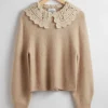 & Other Stories Sweaters & Knits | Crochet Collar Knit Sweater Beige