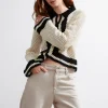 & Other Stories Sweaters & Knits | Crocheted Cardigan Cream/Black