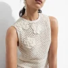 & Other Stories Tops | Crocheted Fringe Tank Top Cream