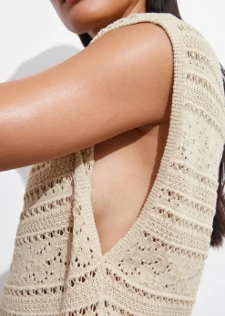 & Other Stories Dresses | Crocheted Mini Dress Beige