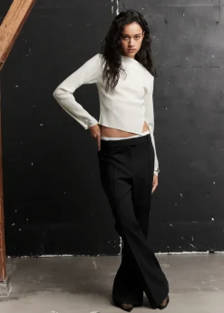 & Other Stories Tops | Cropped Asymmetric Frilled Top