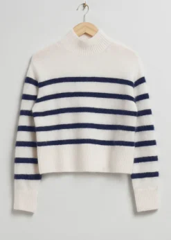& Other Stories Sweaters & Knits | Cropped Mock Neck Knit Sweater
