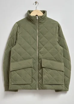 & Other Stories Outerwear | Diamond-Quilted Jacket Khaki