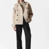 & Other Stories Outerwear | Double-Breasted Wool Jacket Light Beige