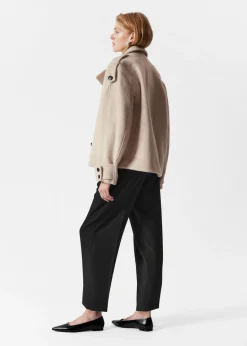 & Other Stories Outerwear | Double-Breasted Wool Jacket Light Beige