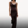 & Other Stories Dresses | Draped Silk Midi Dress Brown