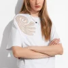 & Other Stories Tops | Embroidered Boxy T-Shirt White