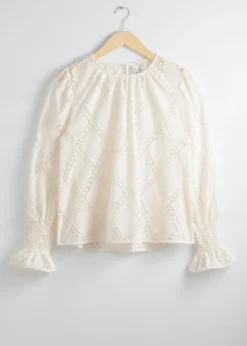 & Other Stories Blouses & Shirts | Embroidered Frill-Cuff Blouse