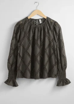 & Other Stories Blouses & Shirts | Embroidered Frill-Cuff Blouse