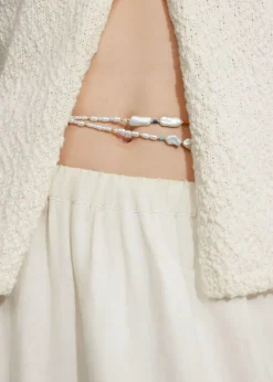 & Other Stories Swimwear | Sets & Suits | Embroidered Linen Midi Skirt White