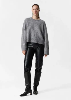 & Other Stories Sweaters & Knits | Embroidered Merino-Blend Jumper Grey