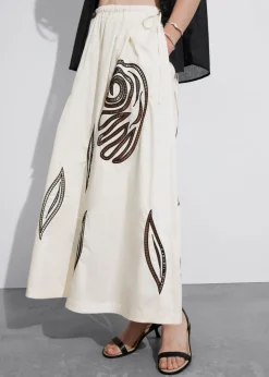 & Other Stories Sets & Suits | Skirts | Embroidered Midi Skirt White
