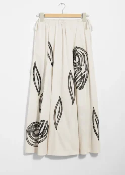 & Other Stories Sets & Suits | Skirts | Embroidered Midi Skirt White