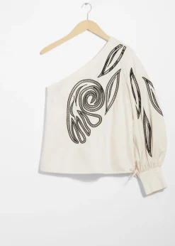 & Other Stories Sets & Suits | Blouses & Shirts | Embroidered One-Shoulder Top White