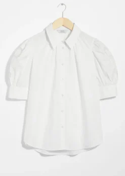 & Other Stories Blouses & Shirts | Embroidered Puff-Sleeve Blouse