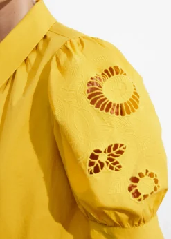 & Other Stories Blouses & Shirts | Embroidered Puff-Sleeve Blouse
