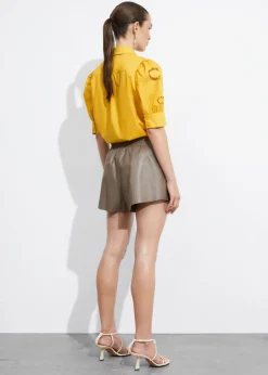 & Other Stories Blouses & Shirts | Embroidered Puff-Sleeve Blouse