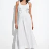 & Other Stories Dresses | Embroidered Tank Midi Dress