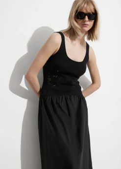 & Other Stories Dresses | Embroidered Tank Midi Dress