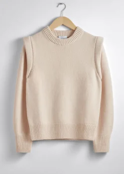 & Other Stories Sweaters & Knits | Extended Shoulder Merino Sweater Beige