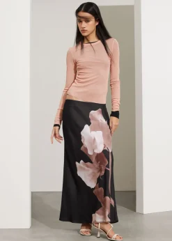 & Other Stories Tops | Fitted Mulberry Silk Top