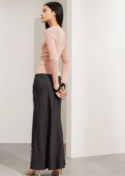 & Other Stories Tops | Fitted Mulberry Silk Top