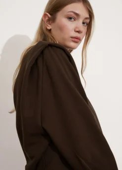 & Other Stories Tops | Fitted Pleated-Shoulder Sweatshirt
