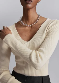 & Other Stories Tops | Sweaters & Knits | Fitted Rib-Knit Top
